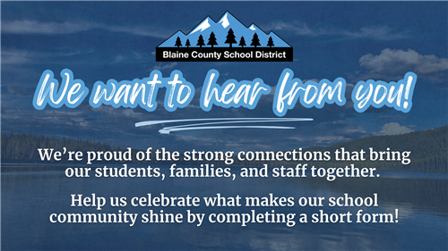  We want to hear from you!